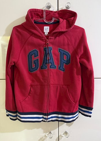 Kırmızı GAP Erkek Çocuk Fermuarlı Sweatshirt - Görsel 4