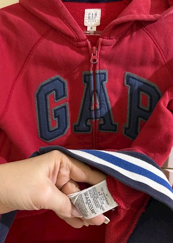 Kırmızı GAP Erkek Çocuk Fermuarlı Sweatshirt - Görsel 2