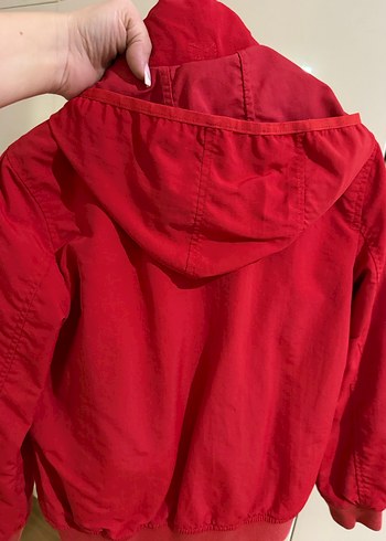 Erkek Kırmızı Fermuarlı Yağmurluk - Görsel 4