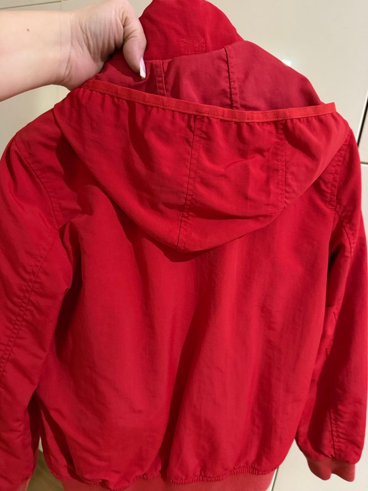 Erkek Kırmızı Fermuarlı Yağmurluk - Görsel 4
