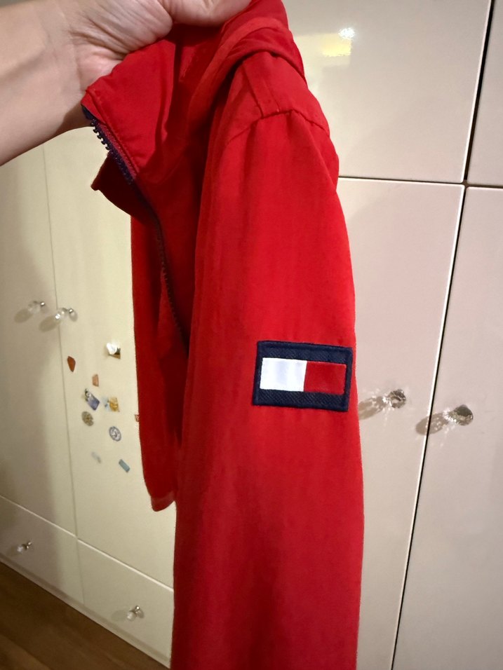 Erkek Kırmızı Fermuarlı Yağmurluk - Görsel 5