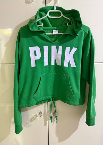 Yeşil Kapüşonlu Kadın Sweatshirt - Görsel 2