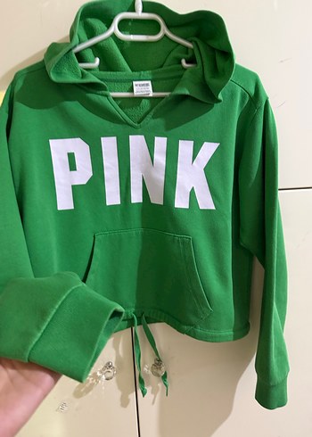 Yeşil Kapüşonlu Kadın Sweatshirt - Görsel 3