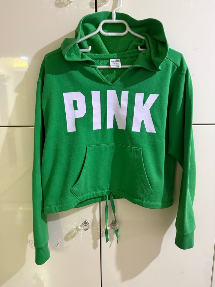 Yeşil Kapüşonlu Kadın Sweatshirt - Görsel 2