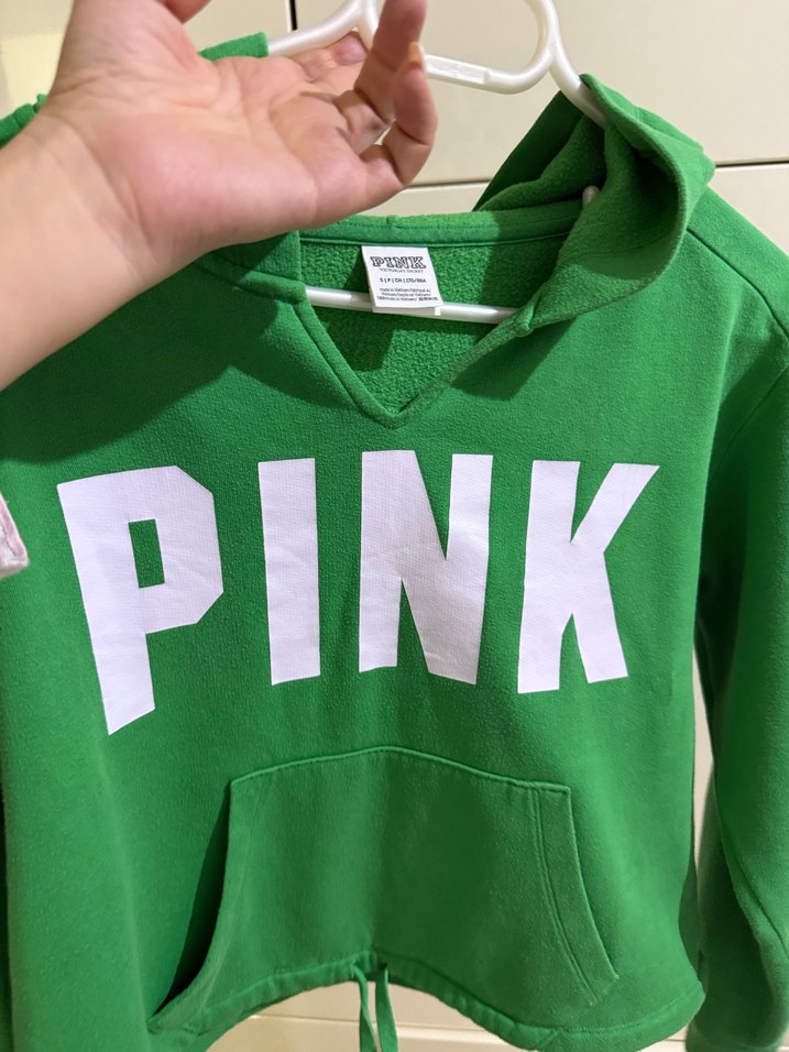 Yeşil Kapüşonlu Kadın Sweatshirt - Görsel 5