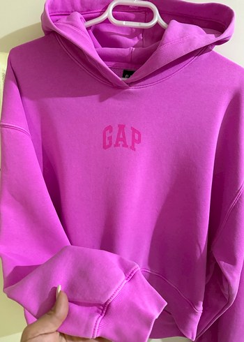 Pembe Kapüşonlu GAP Sweatshirt - Görsel 7