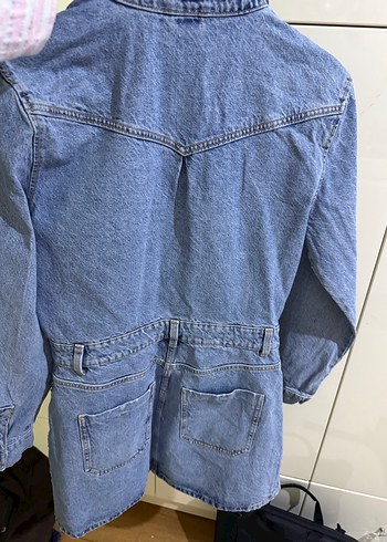 Kadın Mavi Denim elbise zara - Görsel 6