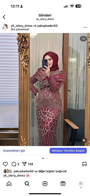 Bordo özel dikim abiye
