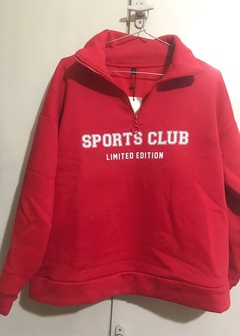 Trendyol & Milla Kirmizi Yarim Fermuarli Spor Sweatshirt