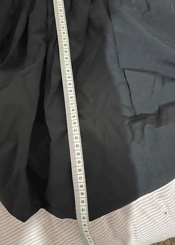 Siyah Straplez Drapeli Midi Elbise - Görsel 2