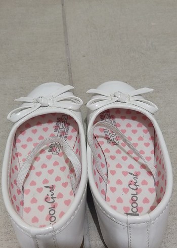 Kız Çocuk Beyaz Fiyonk Detaylı Babet - Görsel 2