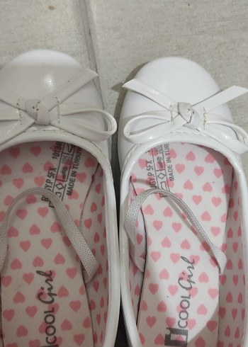 Kız Çocuk Beyaz Fiyonk Detaylı Babet - Görsel 3