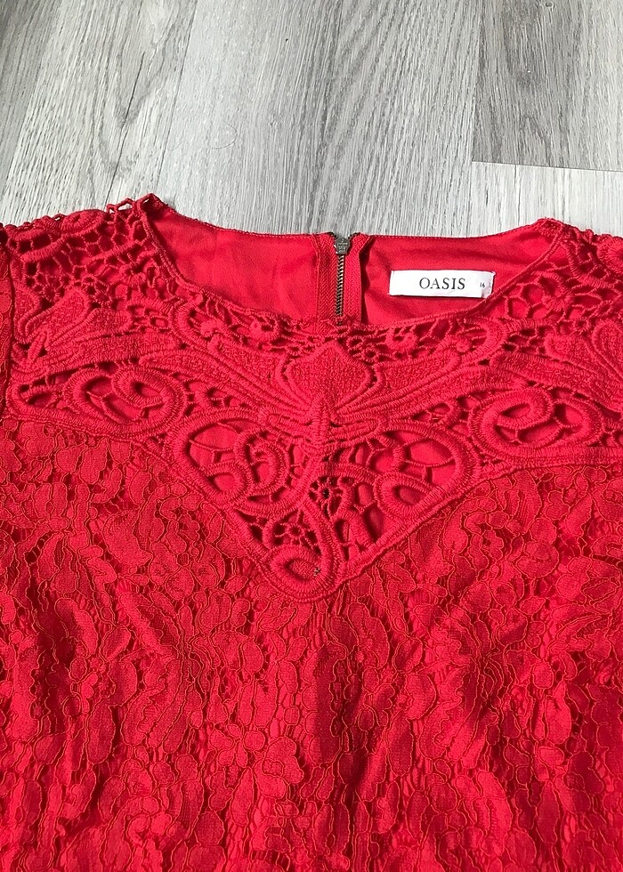 Kırmızı kısa elbise - Görsel 4