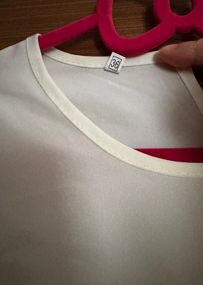 Ekru renk uzun kol tunik - Görsel 4