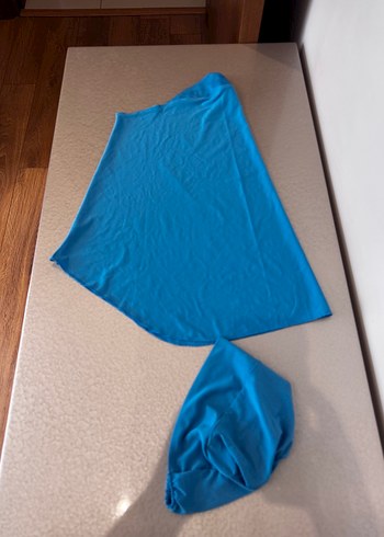 Adasea Marka 5 Parça Tam Tesettür Haşema  Mavi - Görsel 9