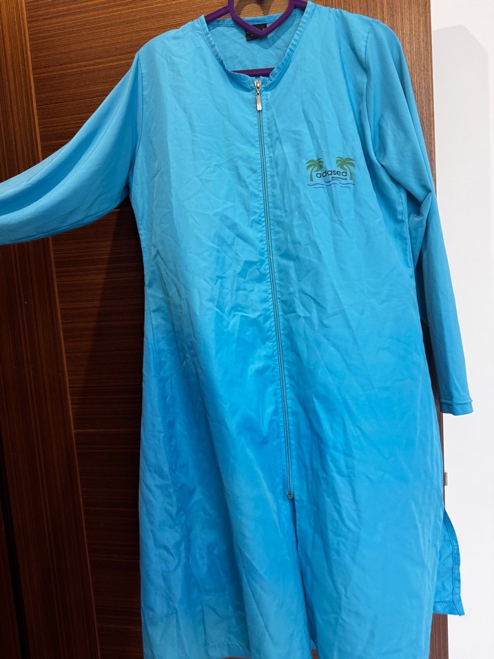 Adasea Marka 5 Parça Tam Tesettür Haşema  Mavi - Görsel 2