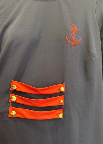 Denizci Detaylı Tesettür Haşema  3 Parça  36-42 Beden Uyumlu - Görsel 4