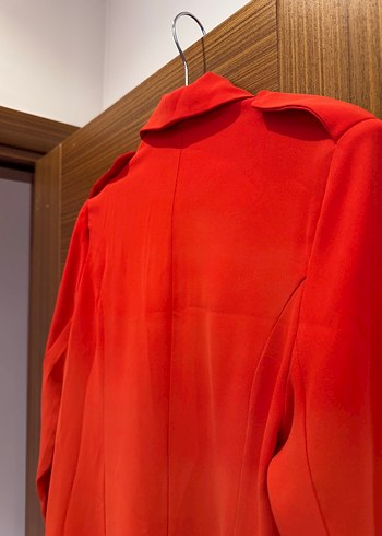 Zara Turuncu Uzun Kadın Blazer