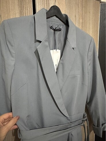 l Beden mavi Renk Zara blazer elbise