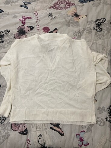 Trendyol & Milla Oversize beyaz triko kazak