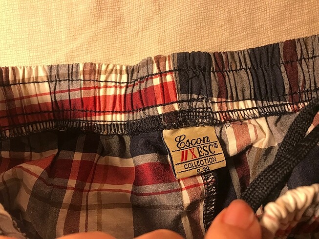 m Beden Ekoseli pantolon
