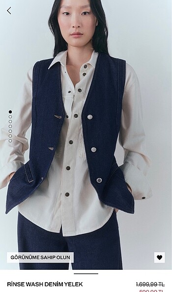 Mango denim yelek