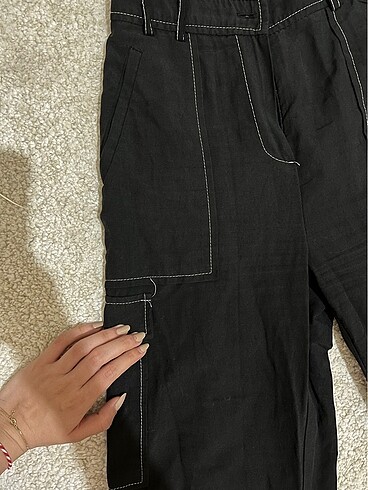 34 Beden siyah Renk Cep detaylı pantolon