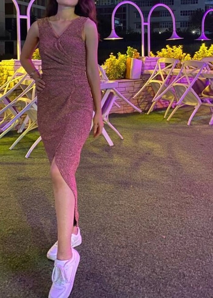 Şık abiye elbise - Görsel 2