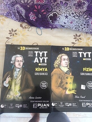 Puan yayınları tyt ayt kimya ve tyt fizik