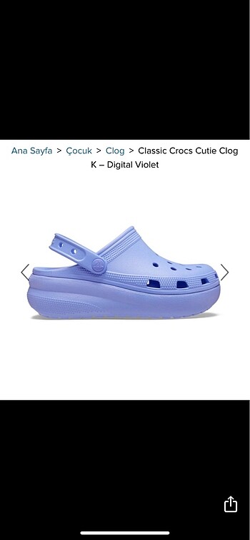 Crocs ORJİNAL CLASSİC CROCS CUTİE CLOG K-TERLK