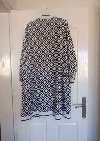 Gri Desenli Uzun Kadın Kimono - Görsel 4