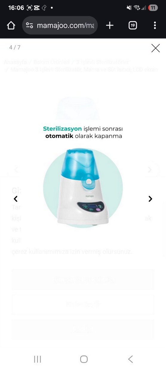 Mamajoo 3 İşlevli Sterilizatör ve Isıtıcı - Görsel 4