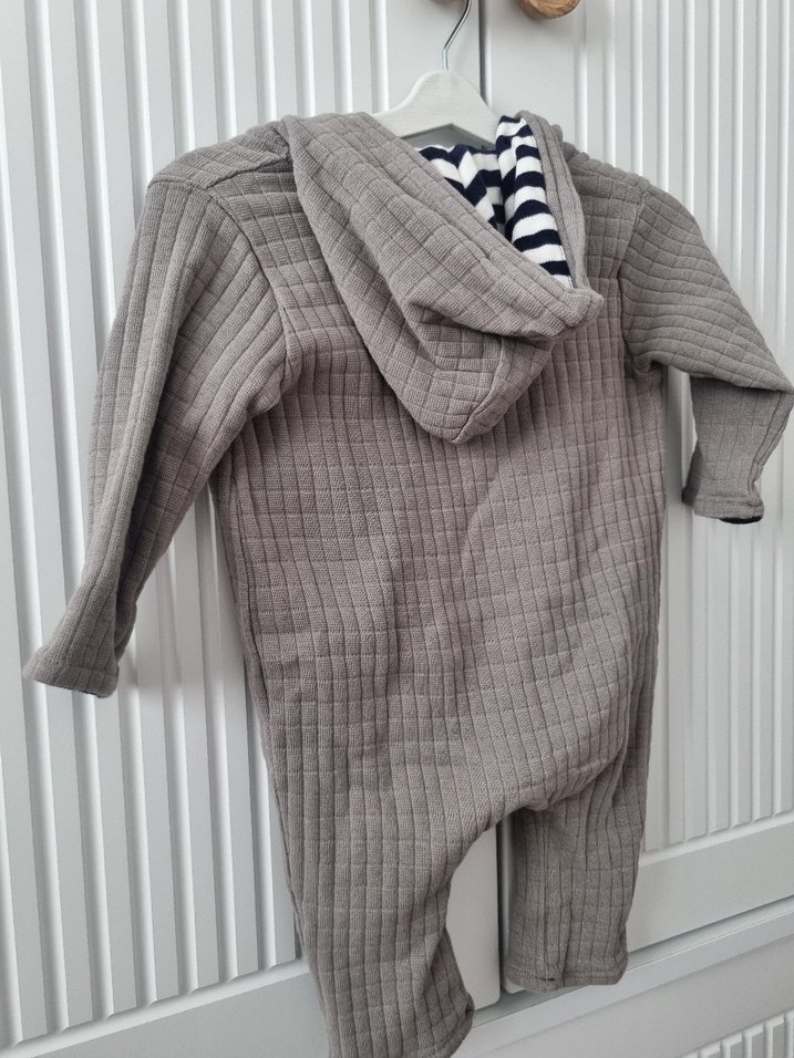 Gri Fermuarlı Bebek Erkek Tulumu - Görsel 2