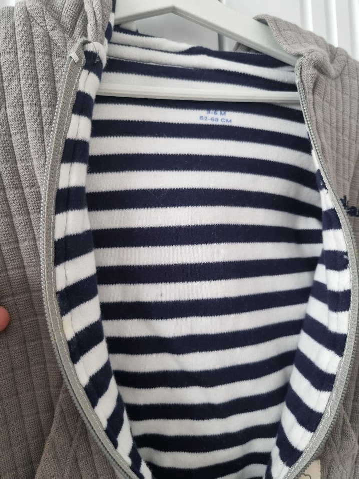 Gri Fermuarlı Bebek Erkek Tulumu - Görsel 3