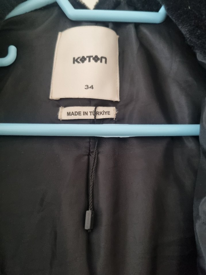 Siyah Kadın Kürk Detaylı Ceket - Görsel 4