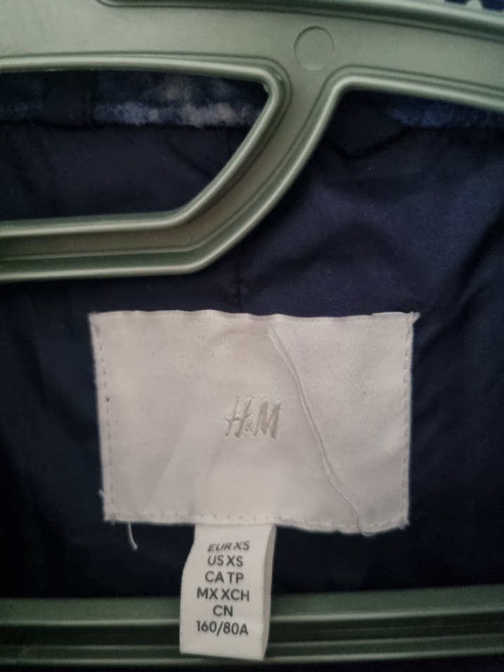 Düğmeli Mavi Kareli Kadın Kaban - Görsel 2