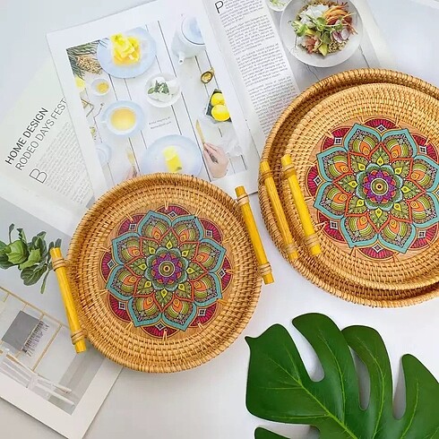 Rattan tepsi