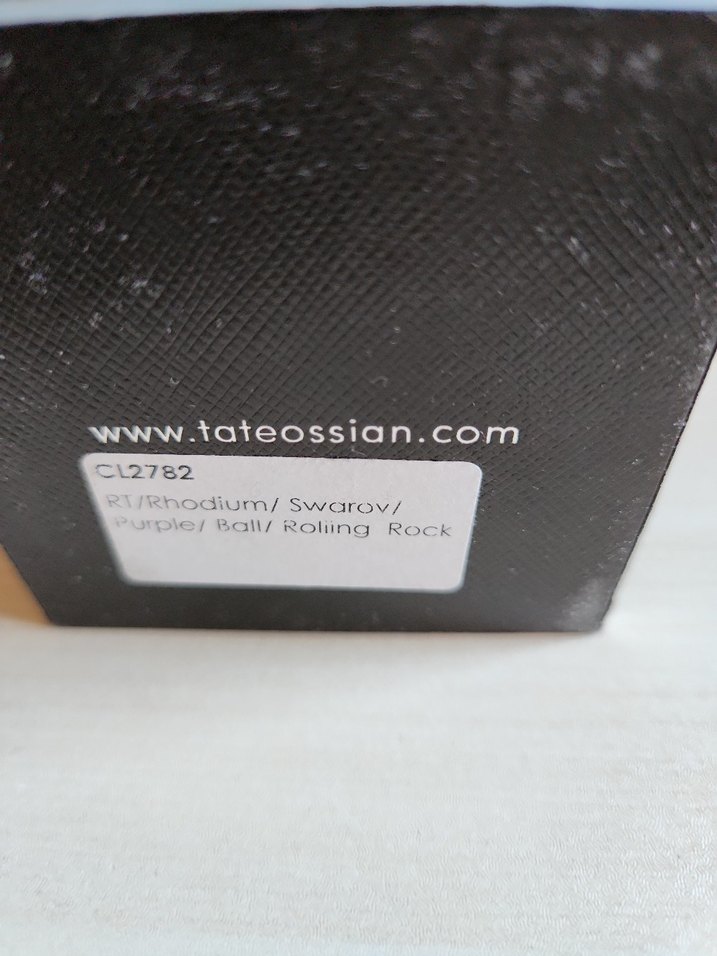 Tateossian Rodyum Kaplama Swarovski Taşlı Kol Düğmesi - Görsel 2