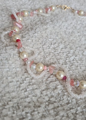 İnci Boncuklu Bohem Midi Kolye - Görsel 2