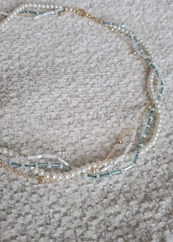 zincirli incili kolye - Görsel 2