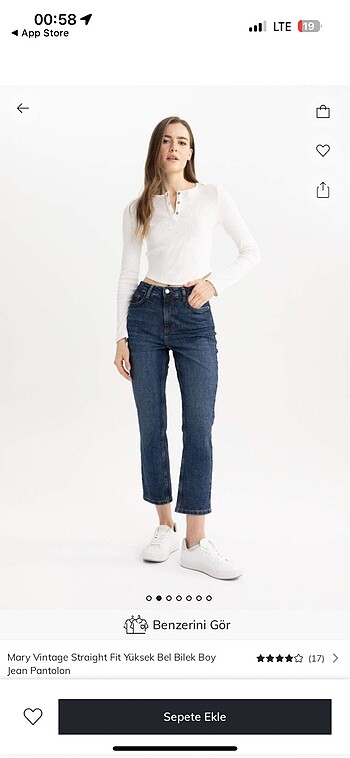 Defacto straight fit kot pantolon