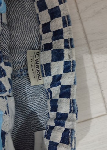 LC Waikiki Kareli Denim Kız Şort