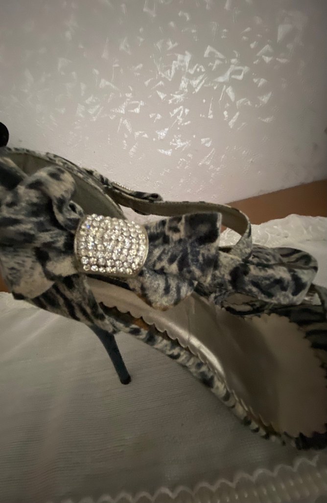 Bohem Zebra Desenli Tokalı Topuklu Kadın Ayakkabı - Görsel 4