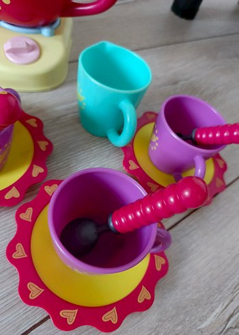 Beden oyuncak Pembe Çaydanlık ve Fincan Seti