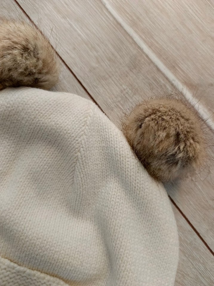 2-3 yaş h&m Beyaz Çocuk Örgü Bere - Görsel 2