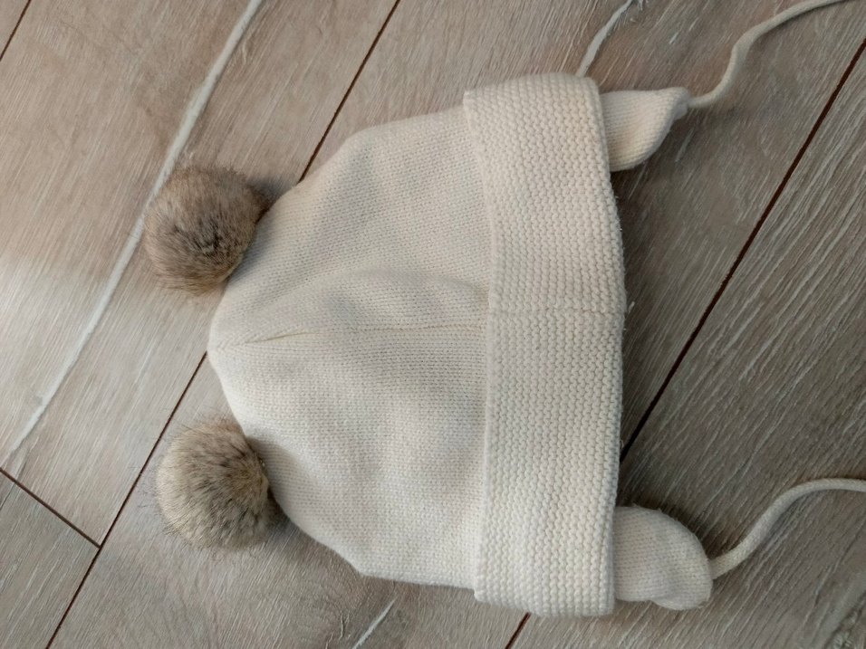 2-3 yaş h&m Beyaz Çocuk Örgü Bere - Görsel 5