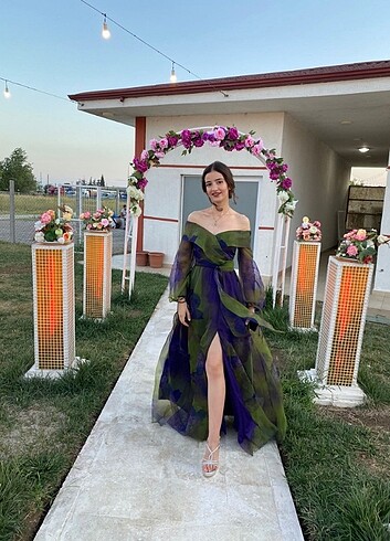s Beden yeşil Renk Gece elbisesi