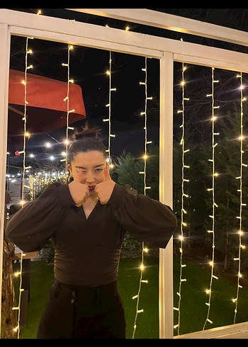 V yaka bluz - Görsel 3