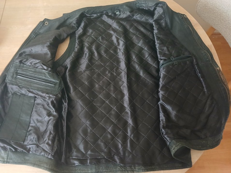 Erkek Siyah Deri Biker Yelek - Görsel 4