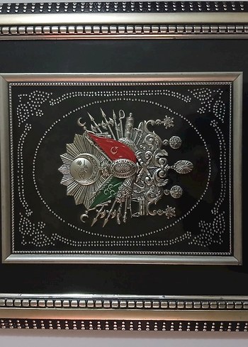 Osmanlı Arması Detaylı Metal Tablo - Görsel 3